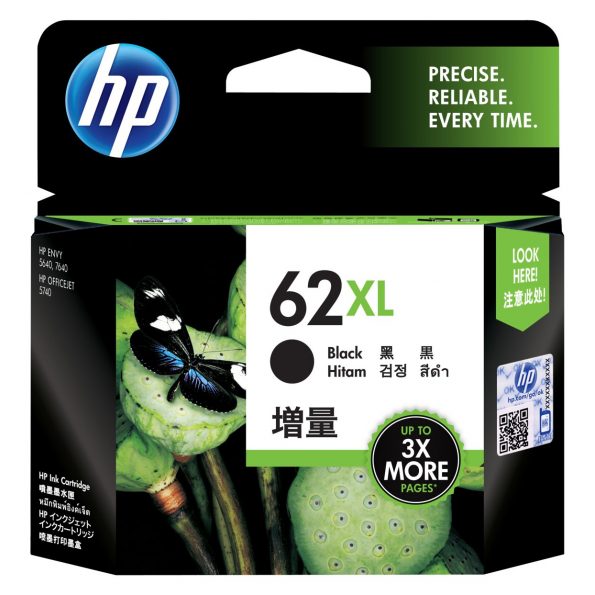 HP C2P05AA NO.62XL 原廠高容量黑色墨水匣